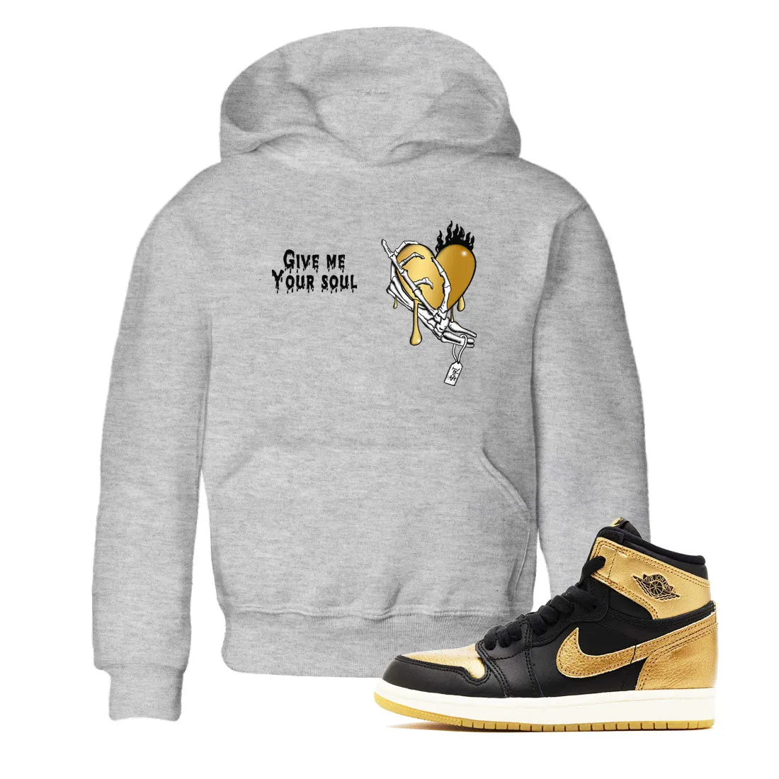 1 Kids Stable Me Soul Metallic Black Your Tees Jordan Give - Sneaker SNRT Fast worldwide shipping Air Gold