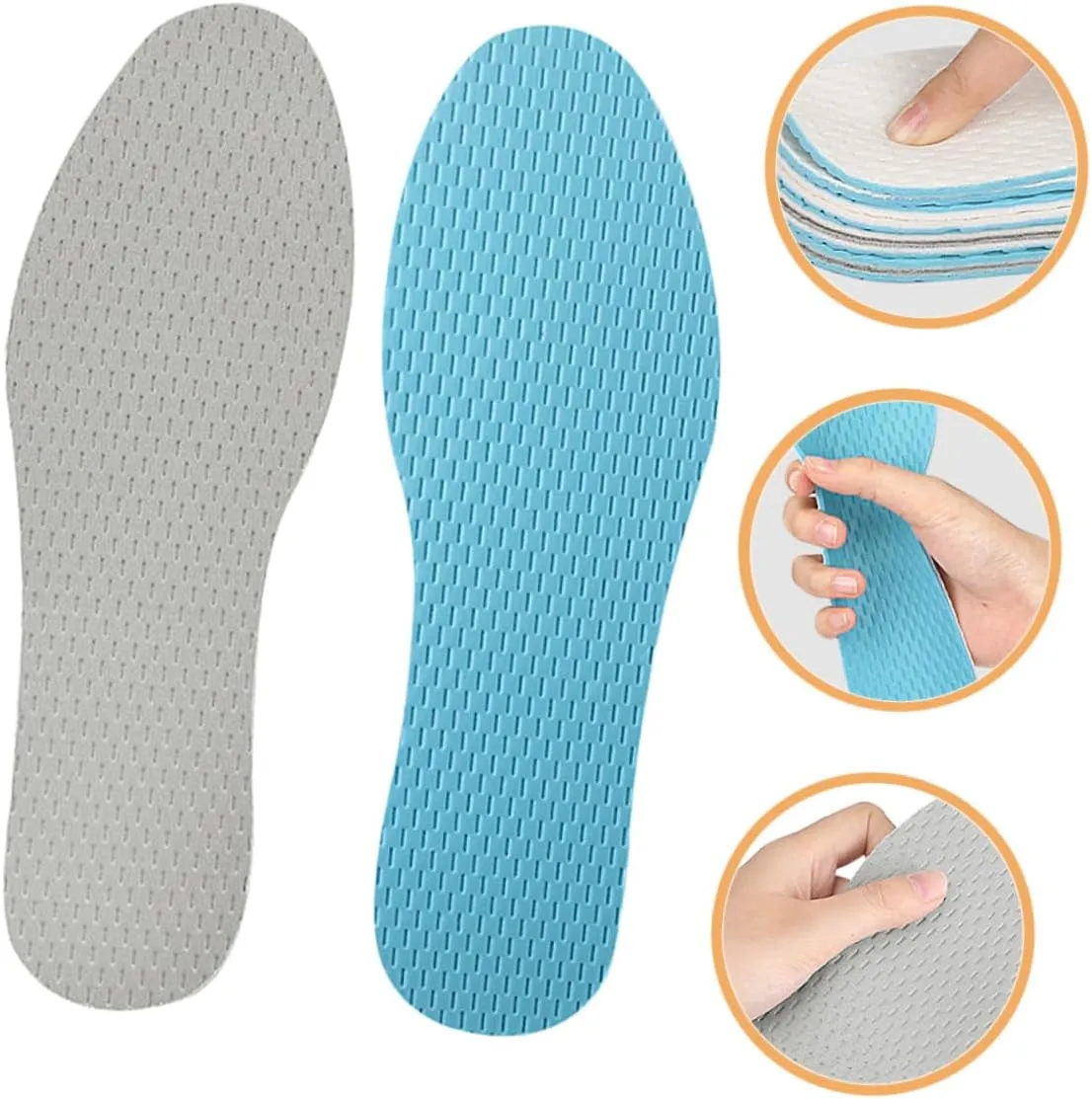 1 Pair Breathable Comfort Shoe Insoles for Women Cuttable Shoe Liners Soft and Practical Sole Inserts for Daily Wear and Replacement for Work and Study