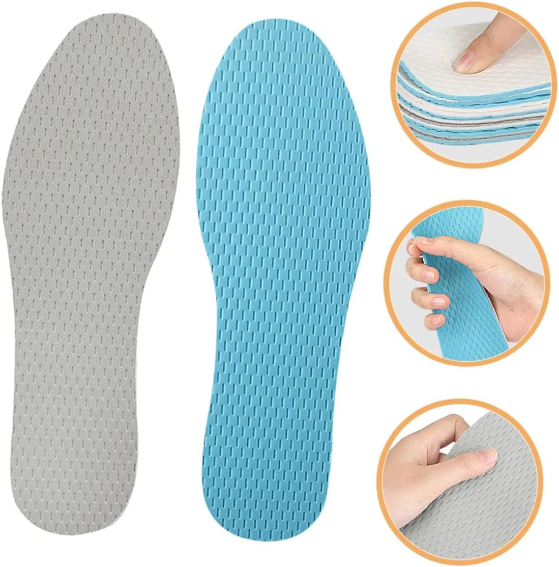 1 Pair Replaceable Shoe Insoles Breathable Comfort Liners for Hiking Running and Daily Use Soft Sweat Absorbing Design for Men and Women Fit for Sneakers and Boots