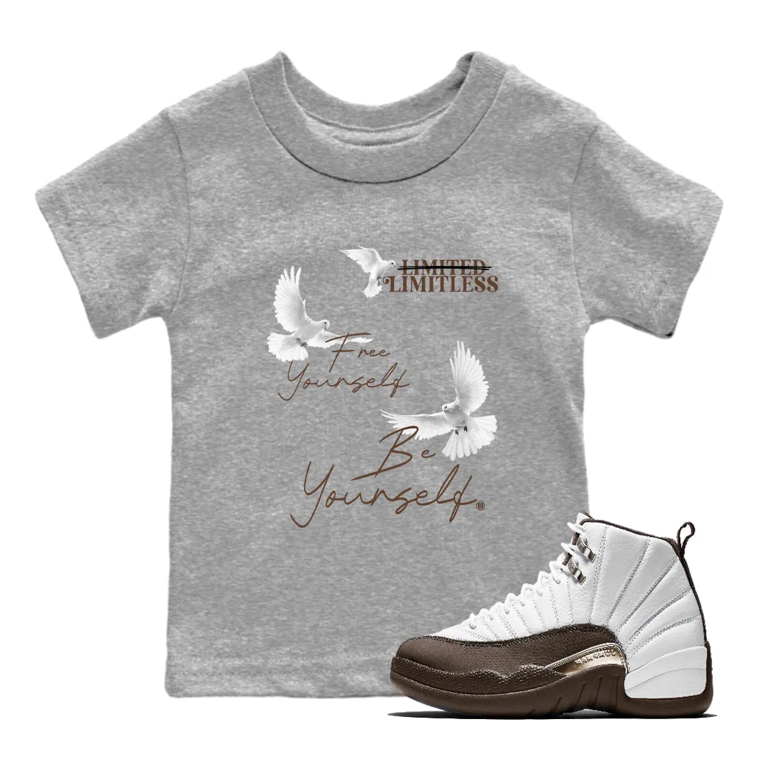 12 Price slash Brown Yourself SNRT Be Yourself Baroque Sneaker Kids Tees Air Customer endorsements - Jordan Free