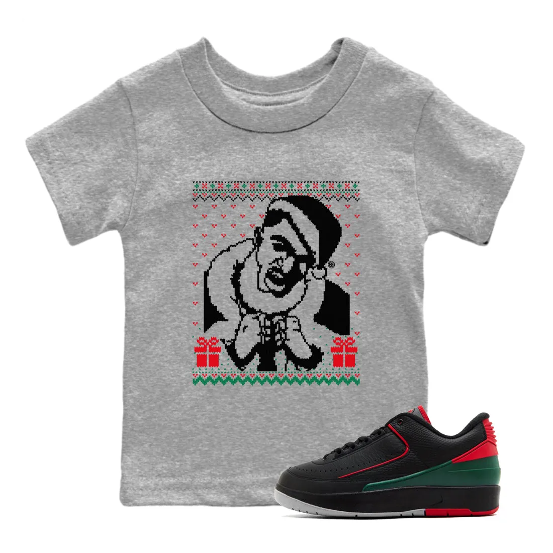 2 Kids Easy communication Wrapper Christmas Air Tees - Sneaker Jordan SNRT Gangster Energy-saving