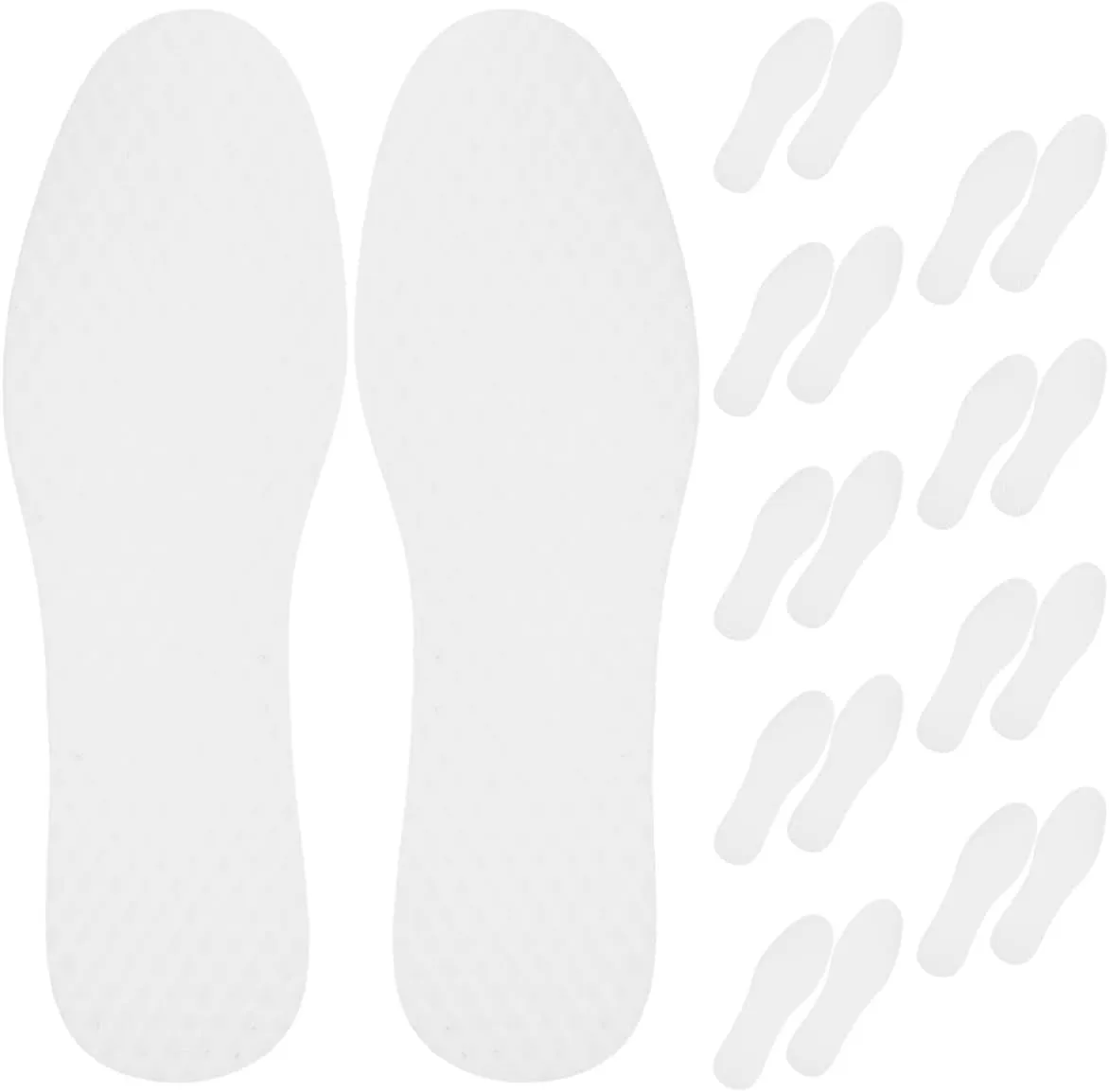 20Pairs Disposable Shoe Insoles Breathable Shoe Inserts for Hiking Running Comfortable Absorbent Foot Support for Athletic Shoes Boots Casual Footwear