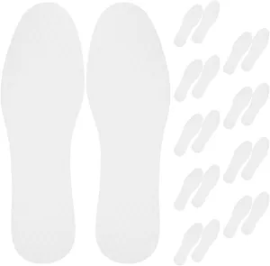 20Pairs Disposable Shoe Insoles Breathable Shoe Inserts for Hiking Running Comfortable Absorbent Foot Support for Athletic Shoes Boots Casual Footwear