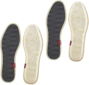 2Pairs Thickened Insoles for Winter Breathable Warm Imitation Wool Shoe Pads Odorless Shockproof Inserts for Casual Shoes and Boots