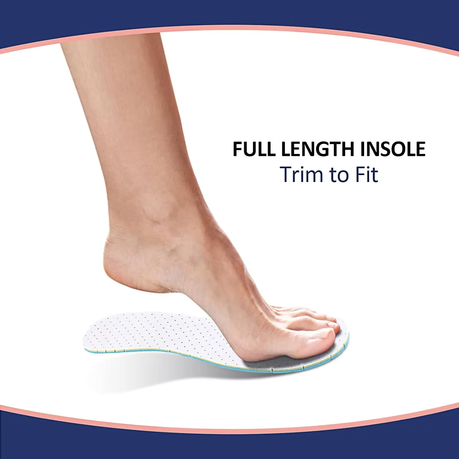 6 Pairs Shoe Insoles Women Thin Breathable Shoe Pads Inserts Ultra Soft Cushioning Walking Double Layer Latex Insoles with Holes Fit in Any Unisex, Men 7-11 Woman 2-8(White)