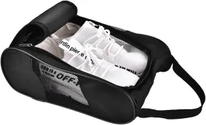 Acogedor Shoe Bag, Travel Golf Shoe Bag Organizer for Men Women, Breathable Nylon with Zipper Sport Shoes Bag, for Sport Golf Tennis etc (Black)