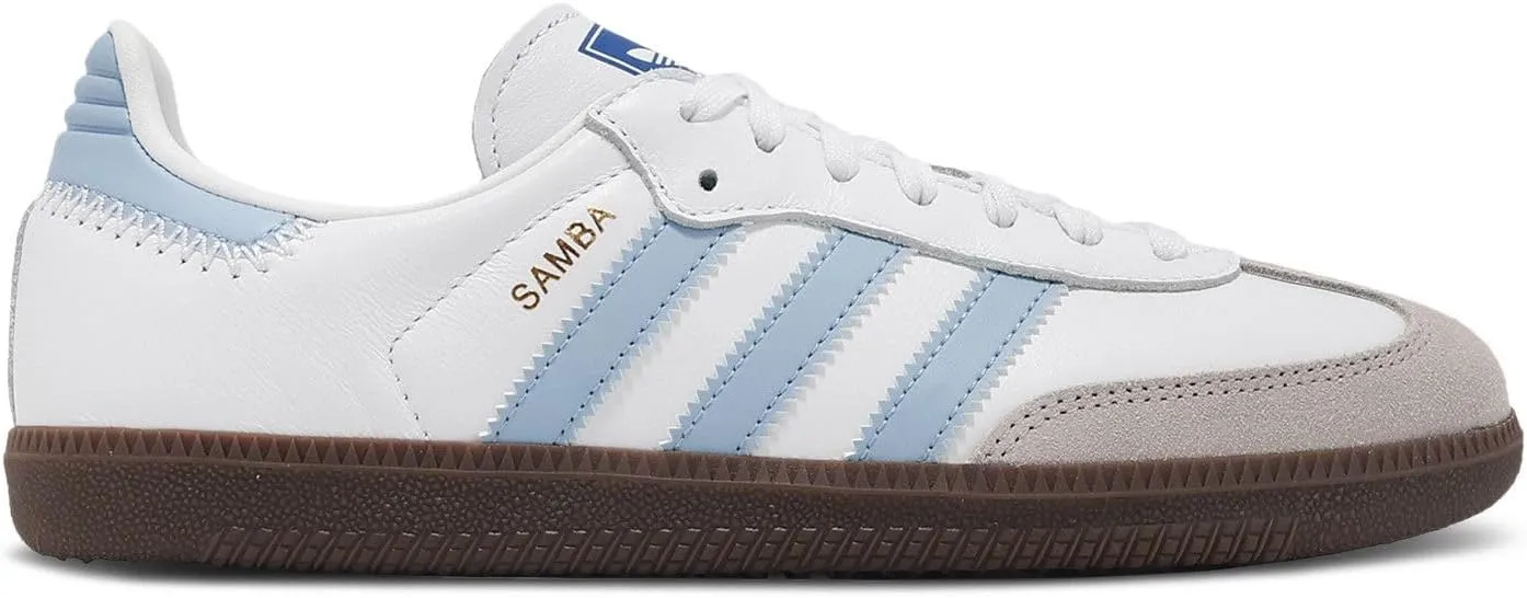 adidas Samba OG Men's Sneaker (White Sky Blue, 11)