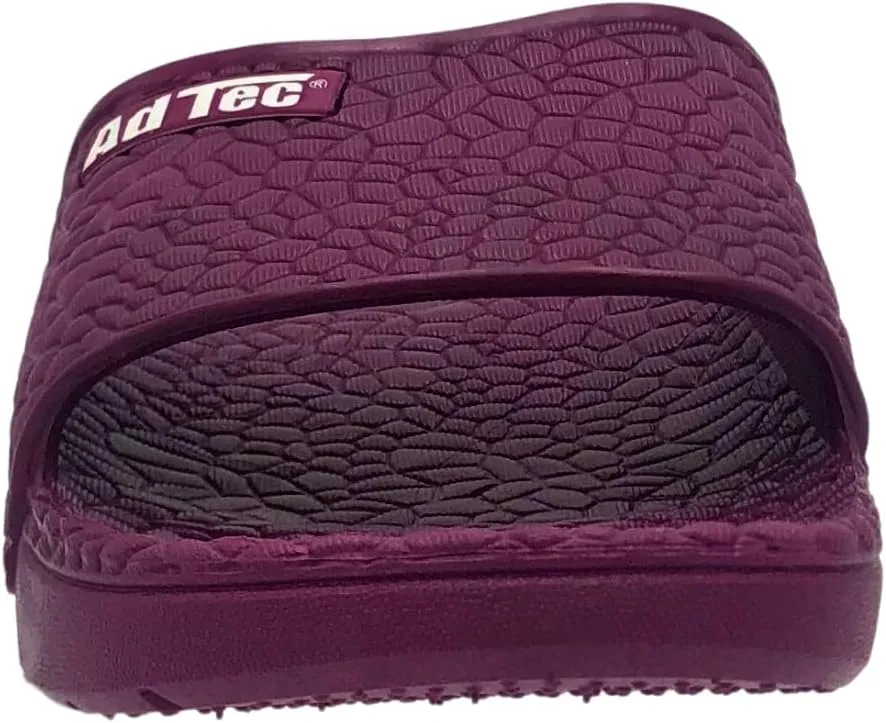 AdTec Women's PVC Pebble Sandals- Lightweight, Flexible Open Toe Slides, Purple