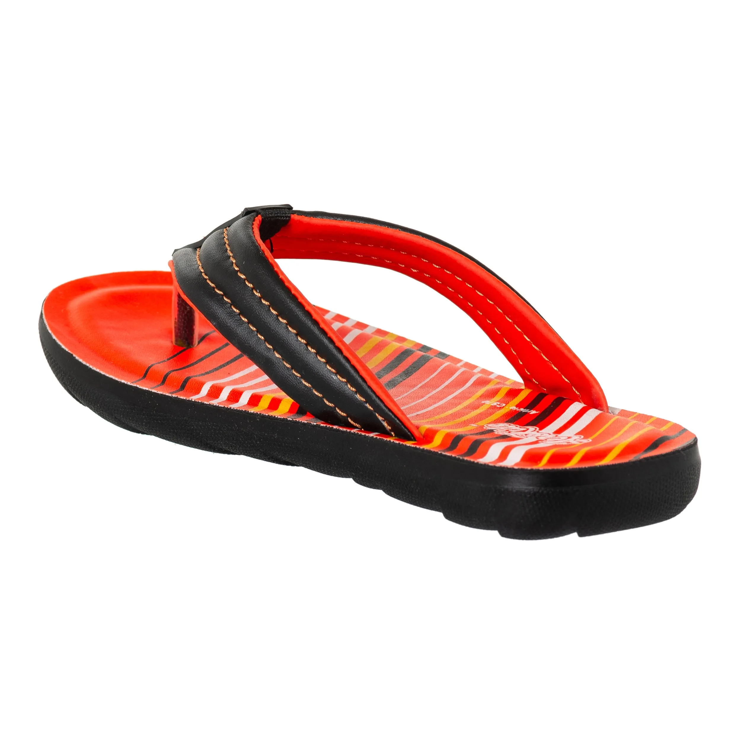 Aerokids Boys Black V Shape Lightweight Sandal with Printed Insole (CS70_BLACK)