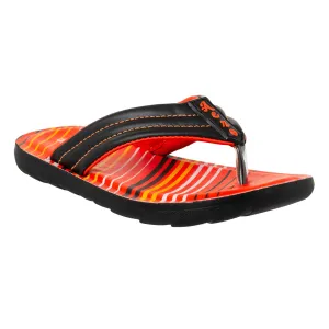Aerokids Boys Black V Shape Lightweight Sandal with Printed Insole (CS70_BLACK)