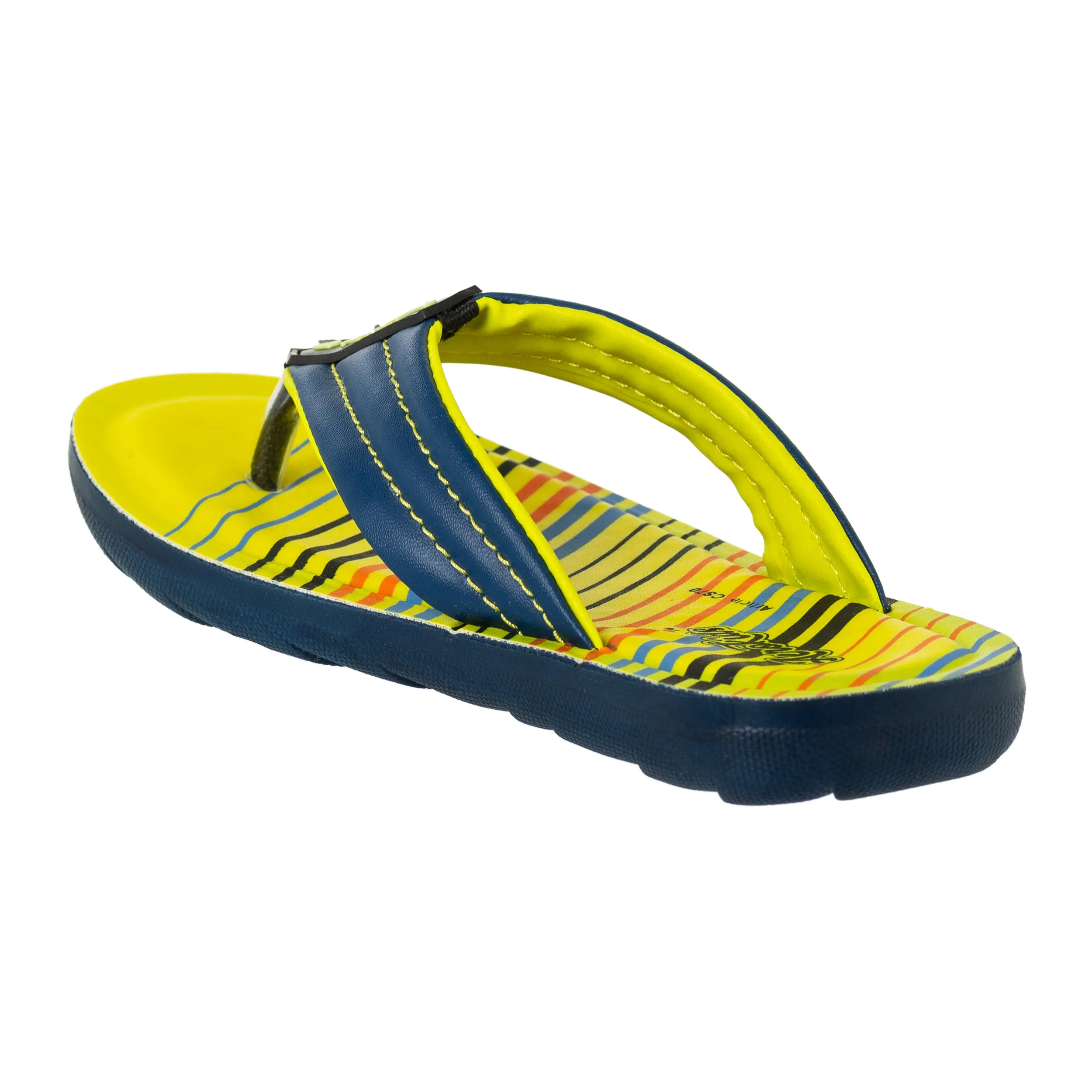 Aerokids Boys Navy Blue V Shape Lightweight Sandal with Printed Insole (CS70_N.BLUE)