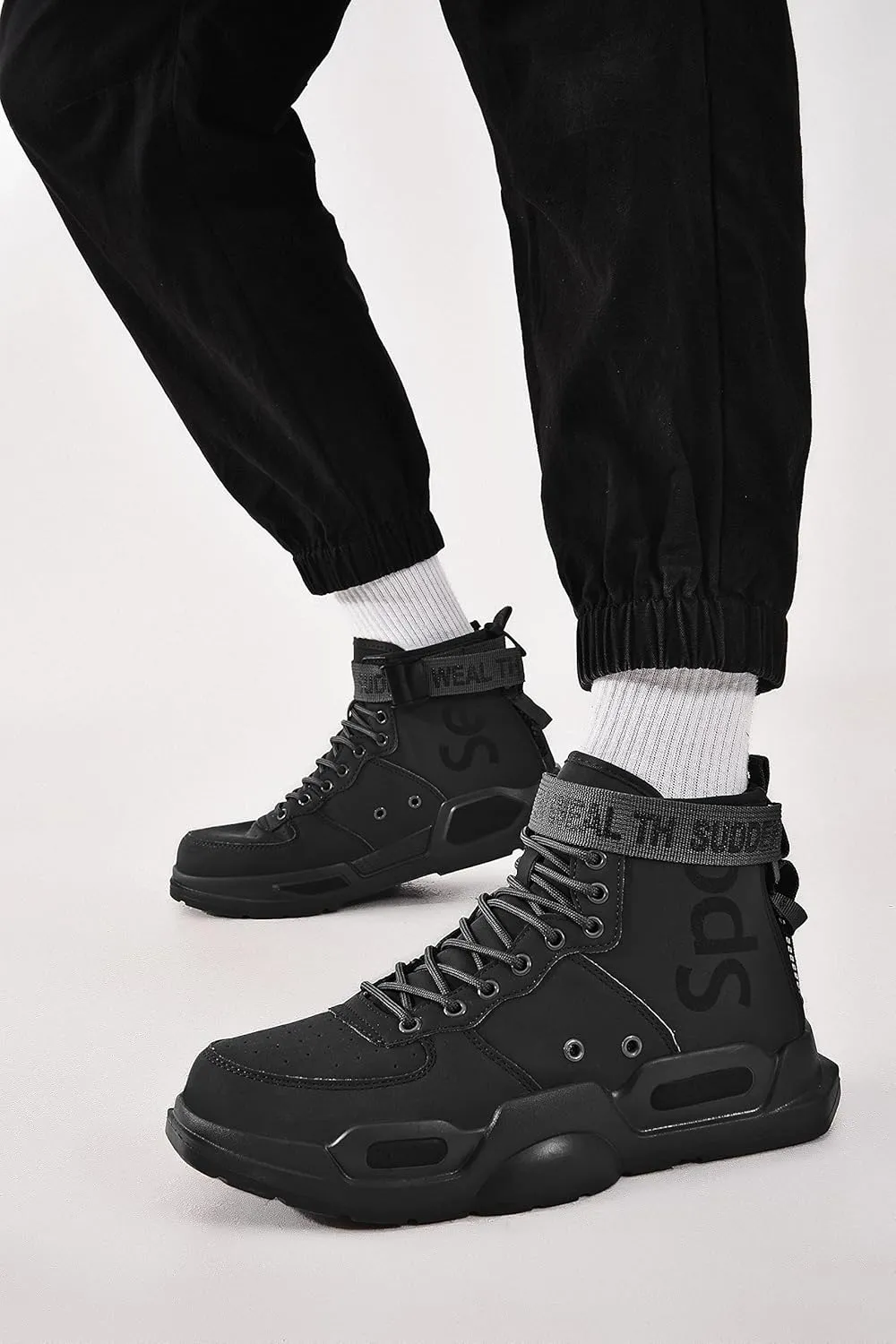 Ahico Mens Fashion Sneakers High Top Walking Shoes Sport Athletic Casual Shoe Vogue Stylish Men