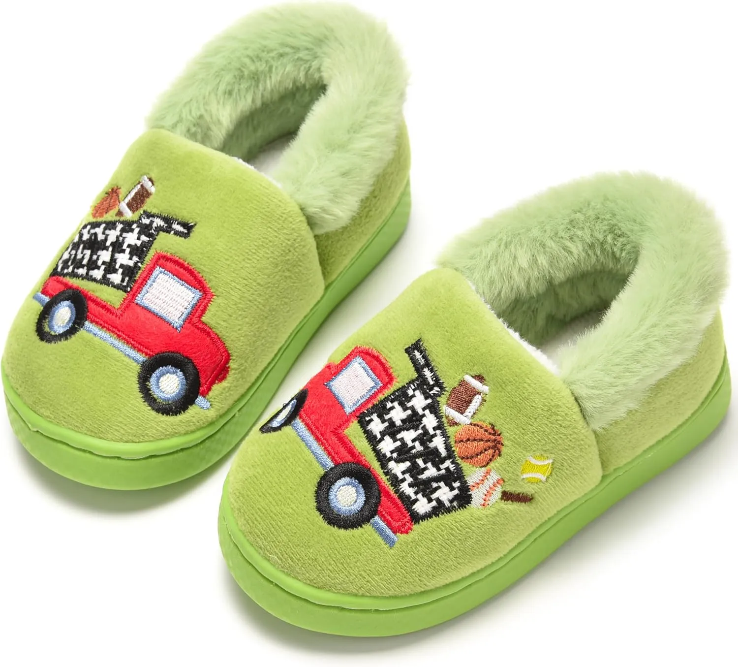 Ainikas Toddler Boys Girls Slippers Fluffy Little Kids House Slippers Warm Fur Cute Animal Home Slipper