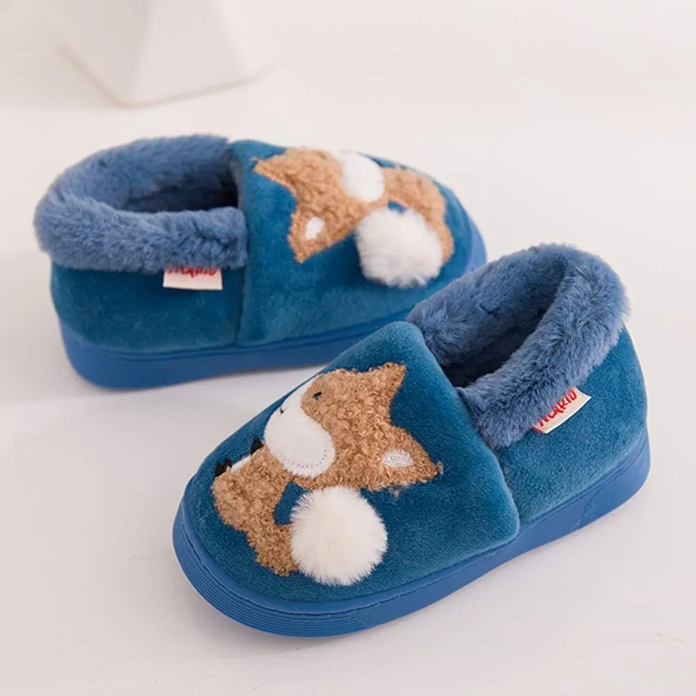 Ainikas Toddler Boys Girls Slippers Fluffy Little Kids House Slippers Warm Fur Cute Animal Home Slipper