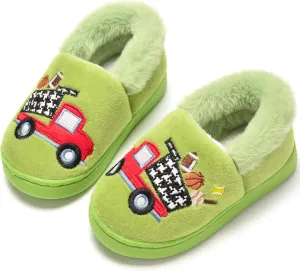 Ainikas Toddler Boys Girls Slippers Fluffy Little Kids House Slippers Warm Fur Cute Animal Home Slipper