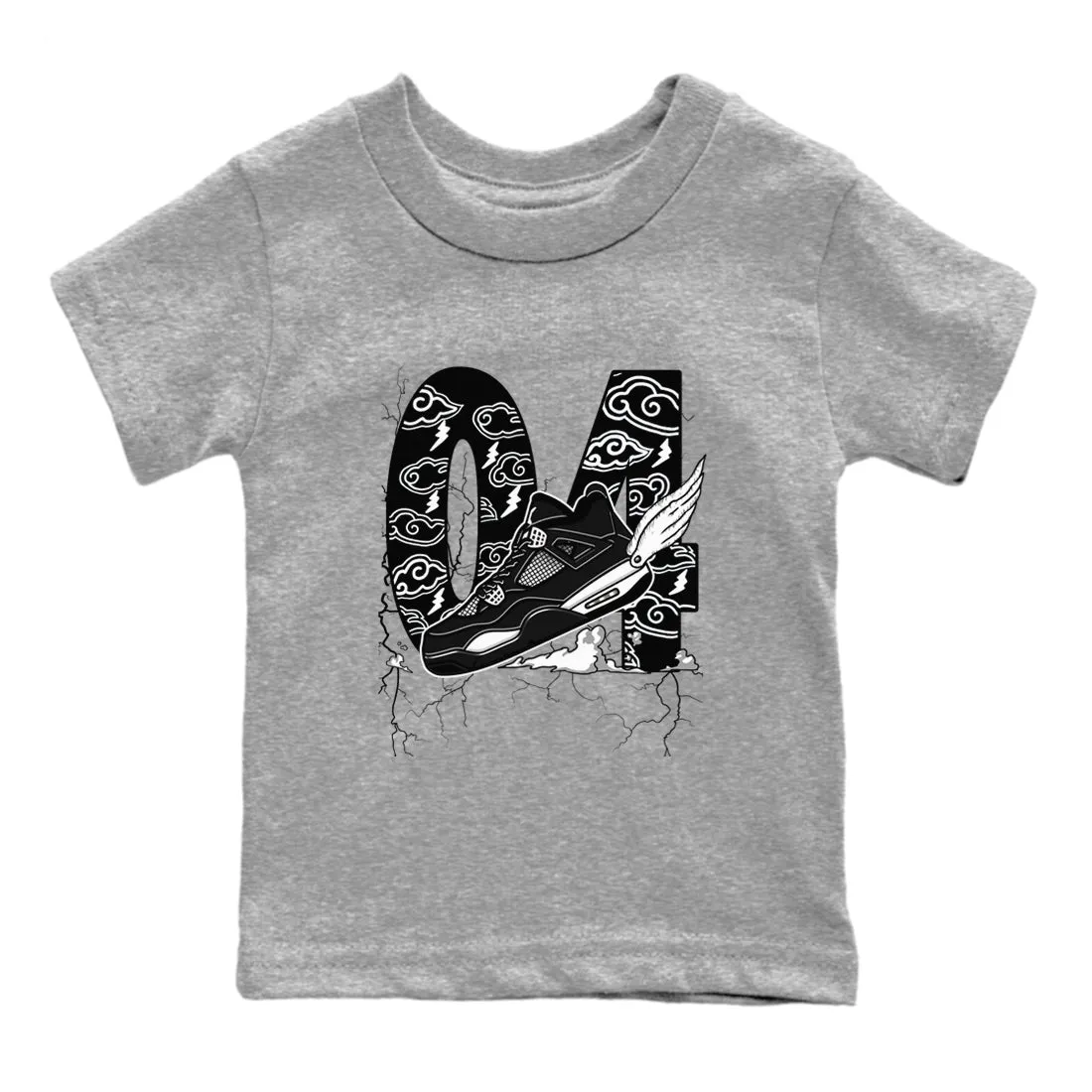 Air Sneaker White 4 To Clouds The Free worldwide shipping Kids Tees Fly Jordan SNRT Eco-friendly - Thunder
