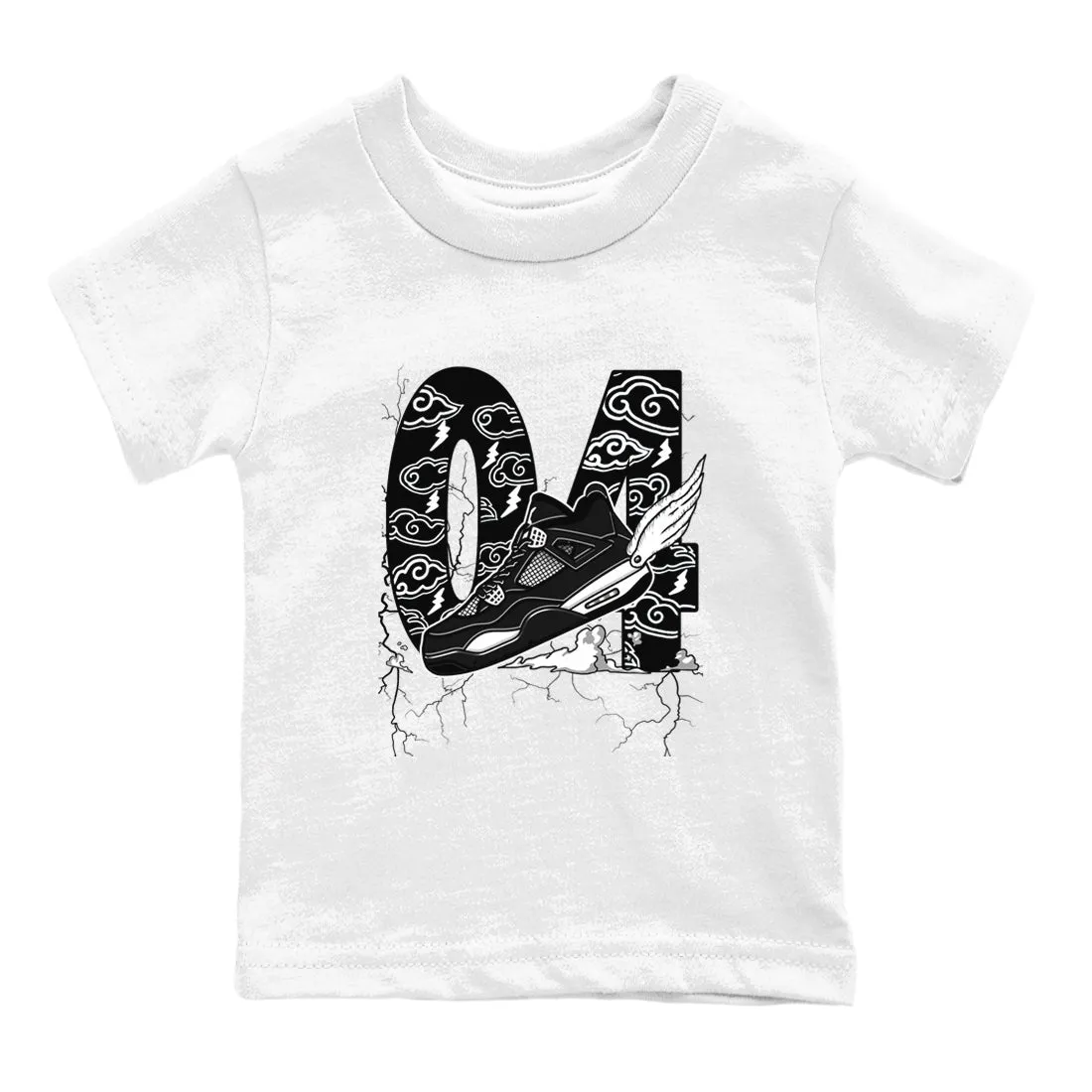 Air Sneaker White 4 To Clouds The Free worldwide shipping Kids Tees Fly Jordan SNRT Eco-friendly - Thunder