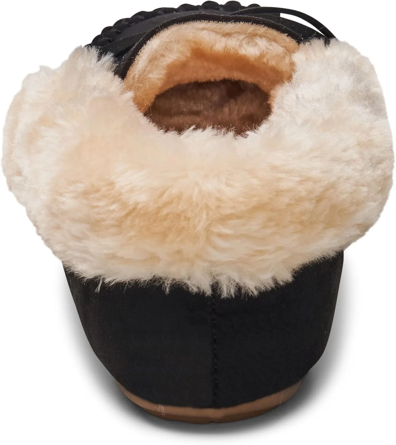 Alpine Swiss Leah Womens Shearling Moccasin Slippers Faux Fur Slip On House Shoes
