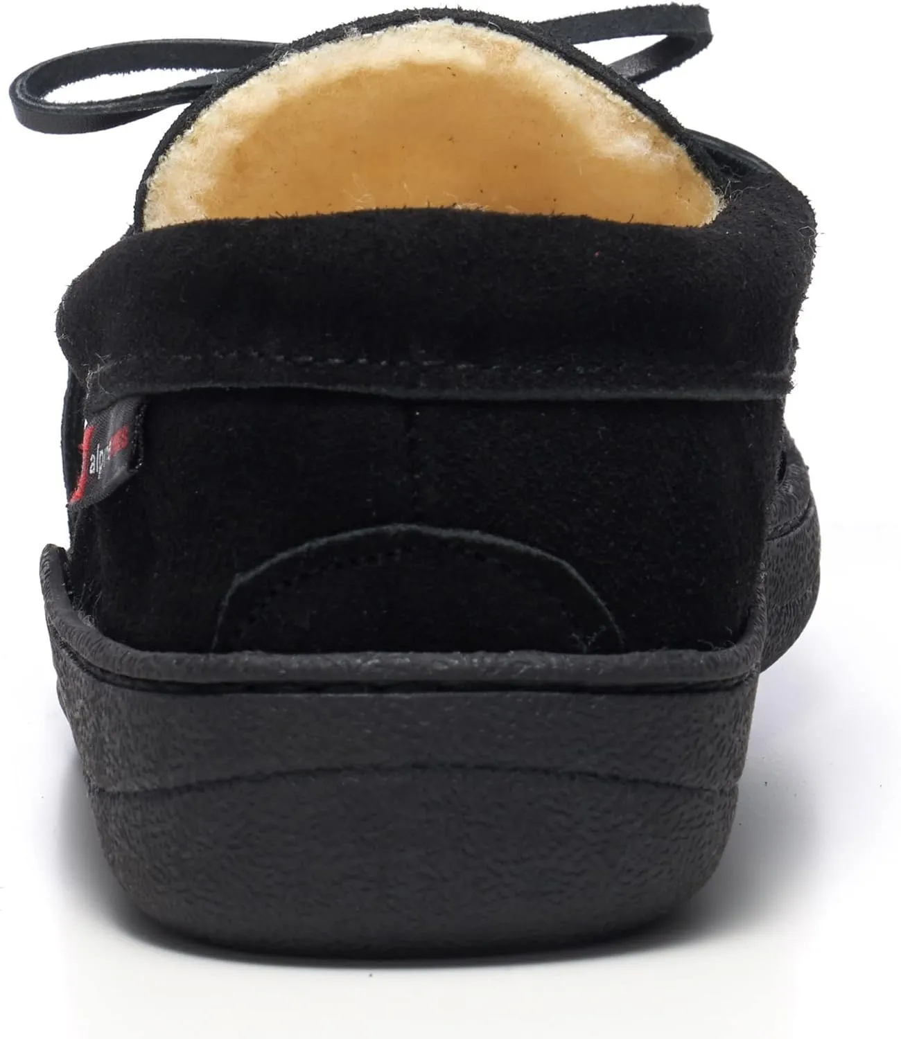 Alpine Swiss Sabine Womens Genuine Suede Shearling Slip On Moccasin Slippers