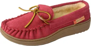 Alpine Swiss Sabine Womens Genuine Suede Shearling Slip On Moccasin Slippers