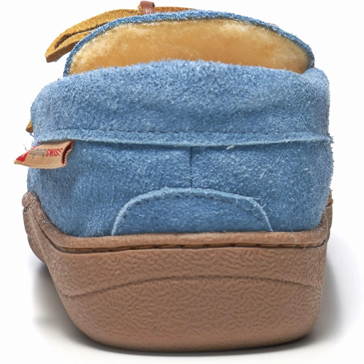 Alpine Swiss Sabine Womens Genuine Suede Shearling Slip On Moccasin Slippers