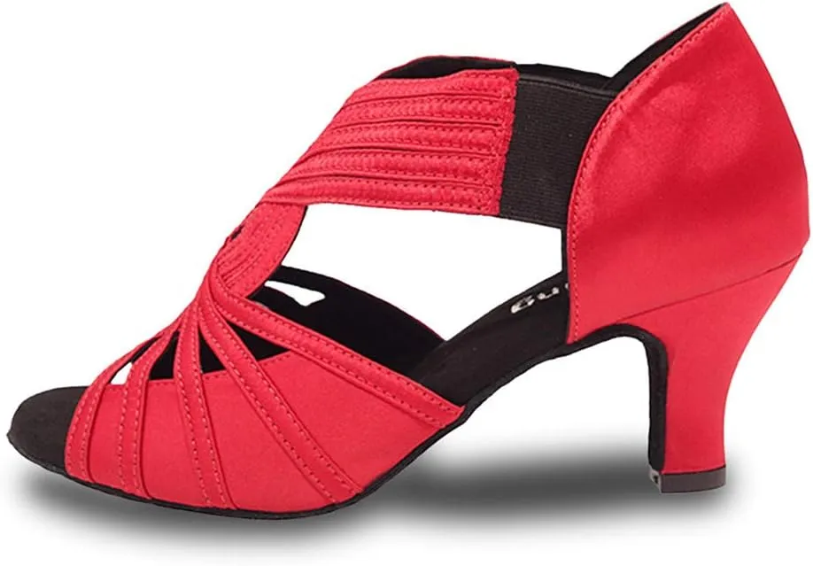 Ballroom Dance Shoes Women Latin Salsa Practice Dancer Shoes 2.5'' Heels YT02