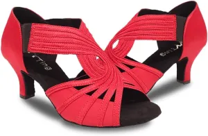 Ballroom Dance Shoes Women Latin Salsa Practice Dancer Shoes 2.5'' Heels YT02
