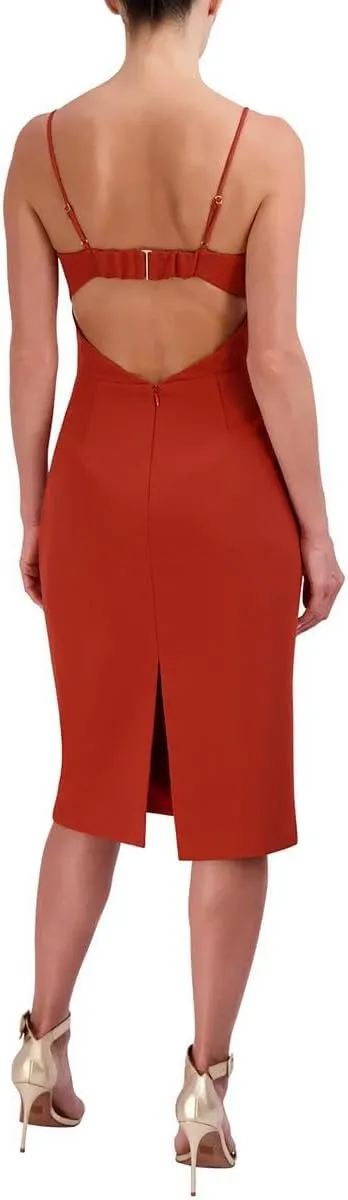 BCBGMAXAZRIA Women's Sweetheart Neck Strapless Midi Cocktail Dress
