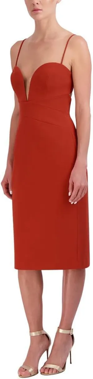 BCBGMAXAZRIA Women's Sweetheart Neck Strapless Midi Cocktail Dress