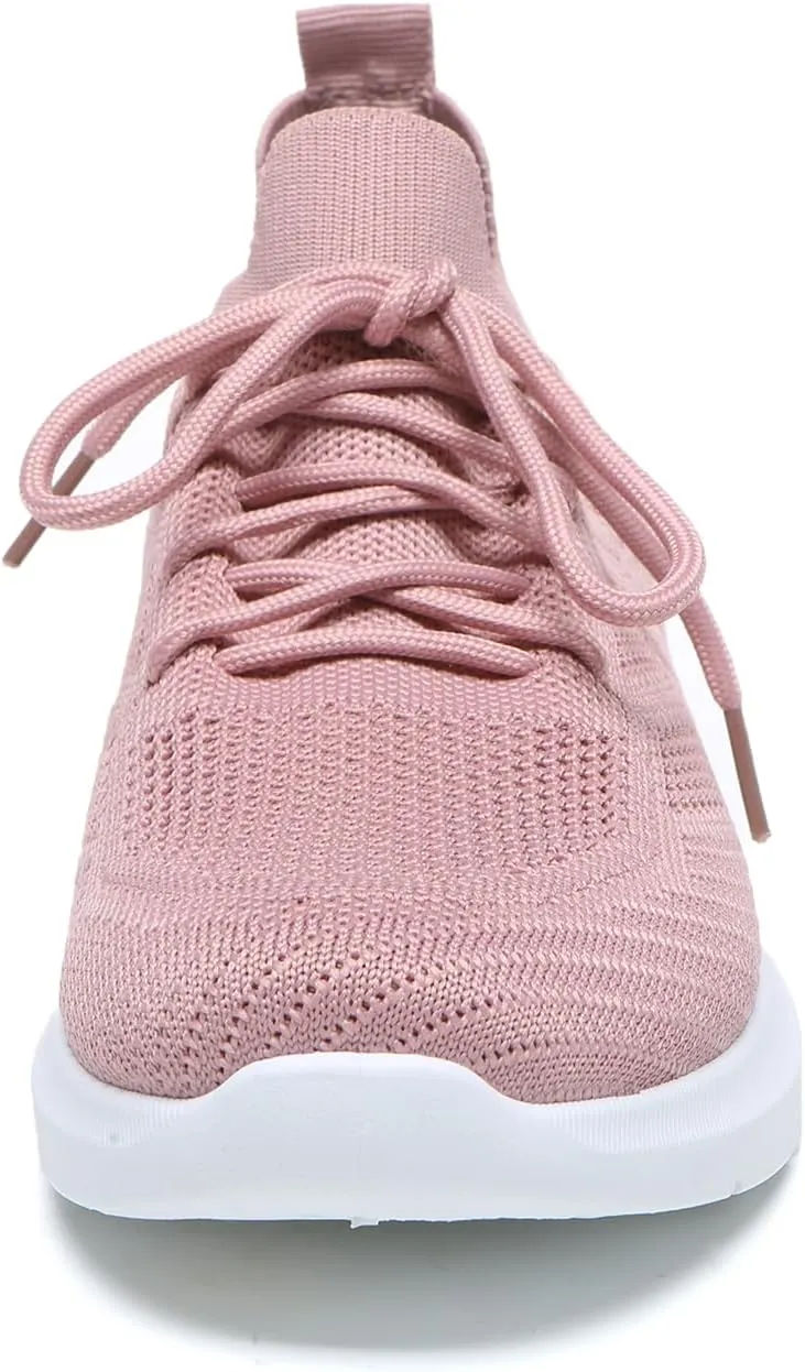 Bernal Sneakers for Women Casual Mesh Breathable Lace Up Walking Shoes Lightweight Non Slip Tennis Gym Workout Shopping Shoes