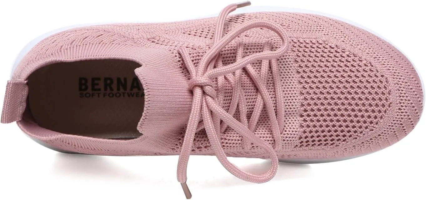 Bernal Sneakers for Women Casual Mesh Breathable Lace Up Walking Shoes Lightweight Non Slip Tennis Gym Workout Shopping Shoes