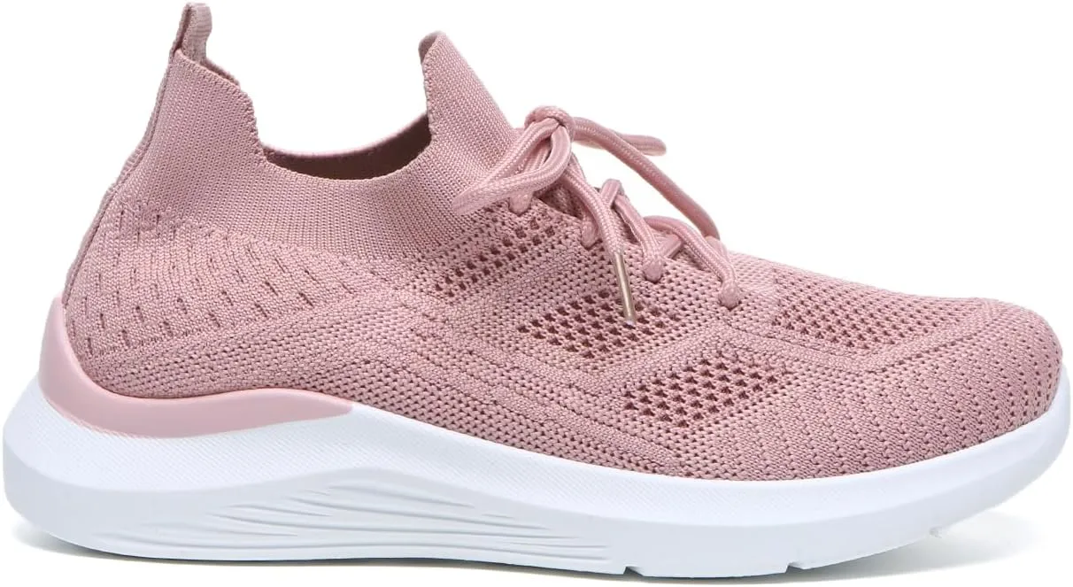 Bernal Sneakers for Women Casual Mesh Breathable Lace Up Walking Shoes Lightweight Non Slip Tennis Gym Workout Shopping Shoes