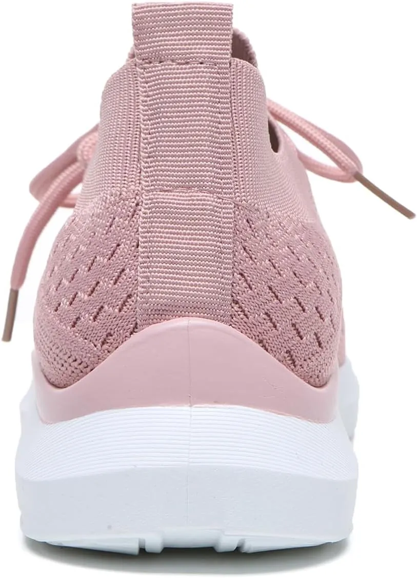 Bernal Sneakers for Women Casual Mesh Breathable Lace Up Walking Shoes Lightweight Non Slip Tennis Gym Workout Shopping Shoes