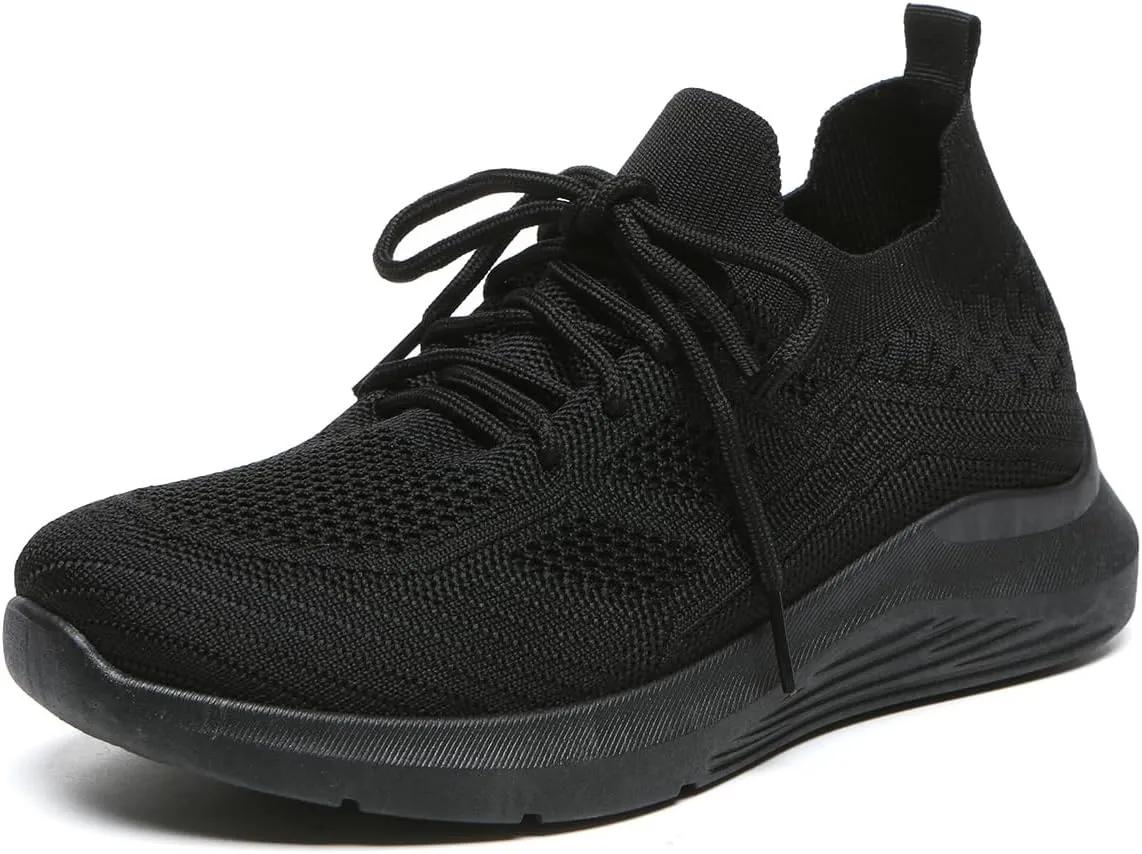 Bernal Sneakers for Women Casual Mesh Breathable Lace Up Walking Shoes Lightweight Non Slip Tennis Gym Workout Shopping Shoes