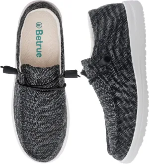 Betrue Lightweight Boat Shoes for Women, Womens Casual Loafers, Womens Slip On Deck Shoes, Breathable Canvas Sneakers for Women