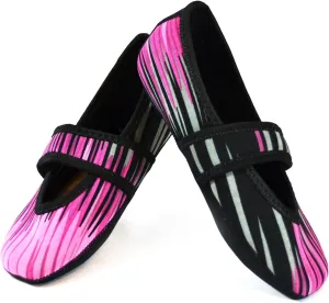 Betsy Lou Women's Slippers, Foldable, Flexible Flats, Slipper Socks, Travel Slippers, Exercise Shoe, Dance Shoe, Yoga Socks, House Shoes, Indoor Shoes