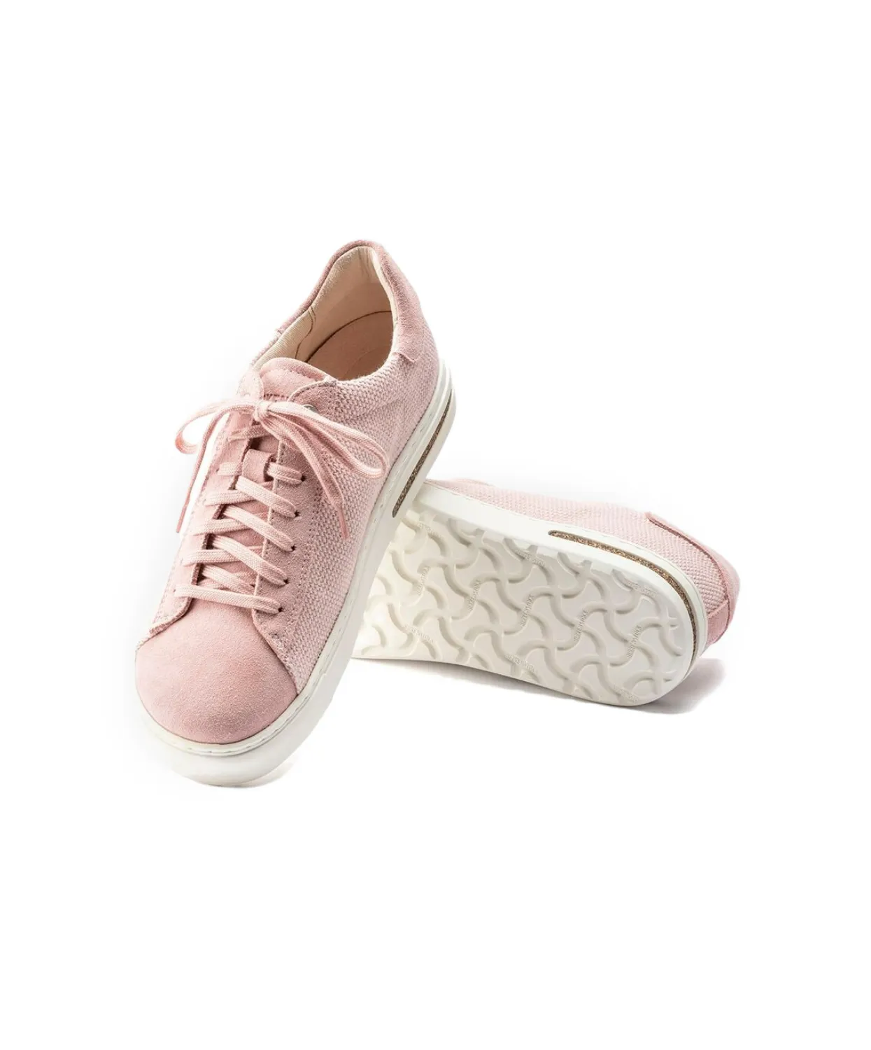 Birkenstock Bend Suede Leather/Canvas Soft Pink Sneakers
