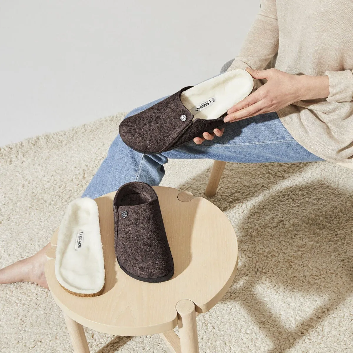 Birkenstock Mocha Zermatt Shearling Men's Slippers R1016570