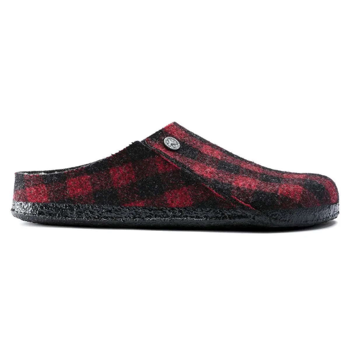 Birkenstock Plaid Red Wool Felt Zermatt Shearling Women's Slippers N1017544