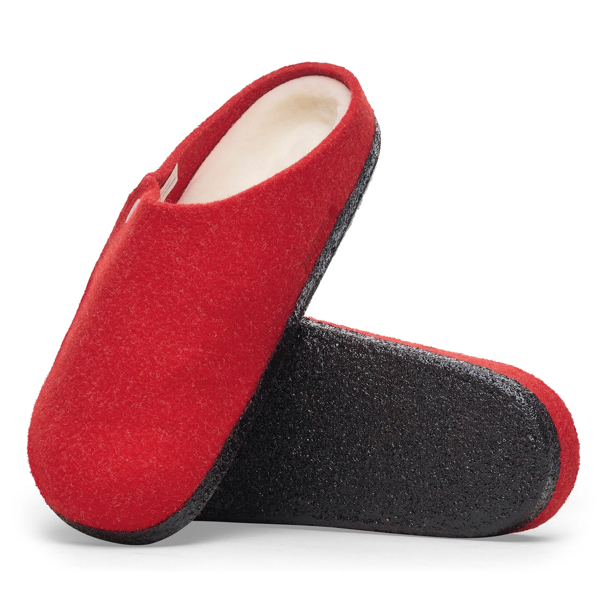 Birkenstock Zermatt Shearling active red wool/natural shearling