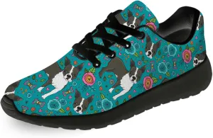 Boston Terrier Print Running Shoes for Women Men Tennis Walking 3D Print Sneakers Gifts for Mom Dad