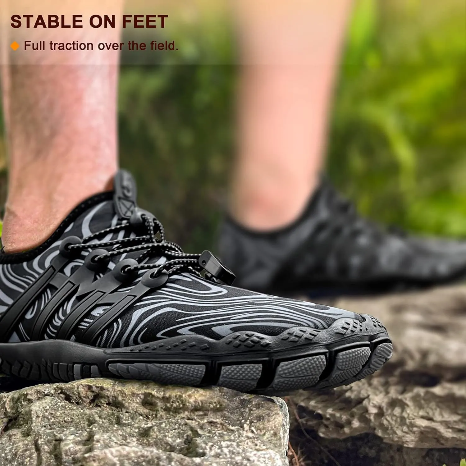 BULLIANT Water Shoes Men, Unisex Barefoot Aqua Shoes for Men Women Hiking Swimming Shoe