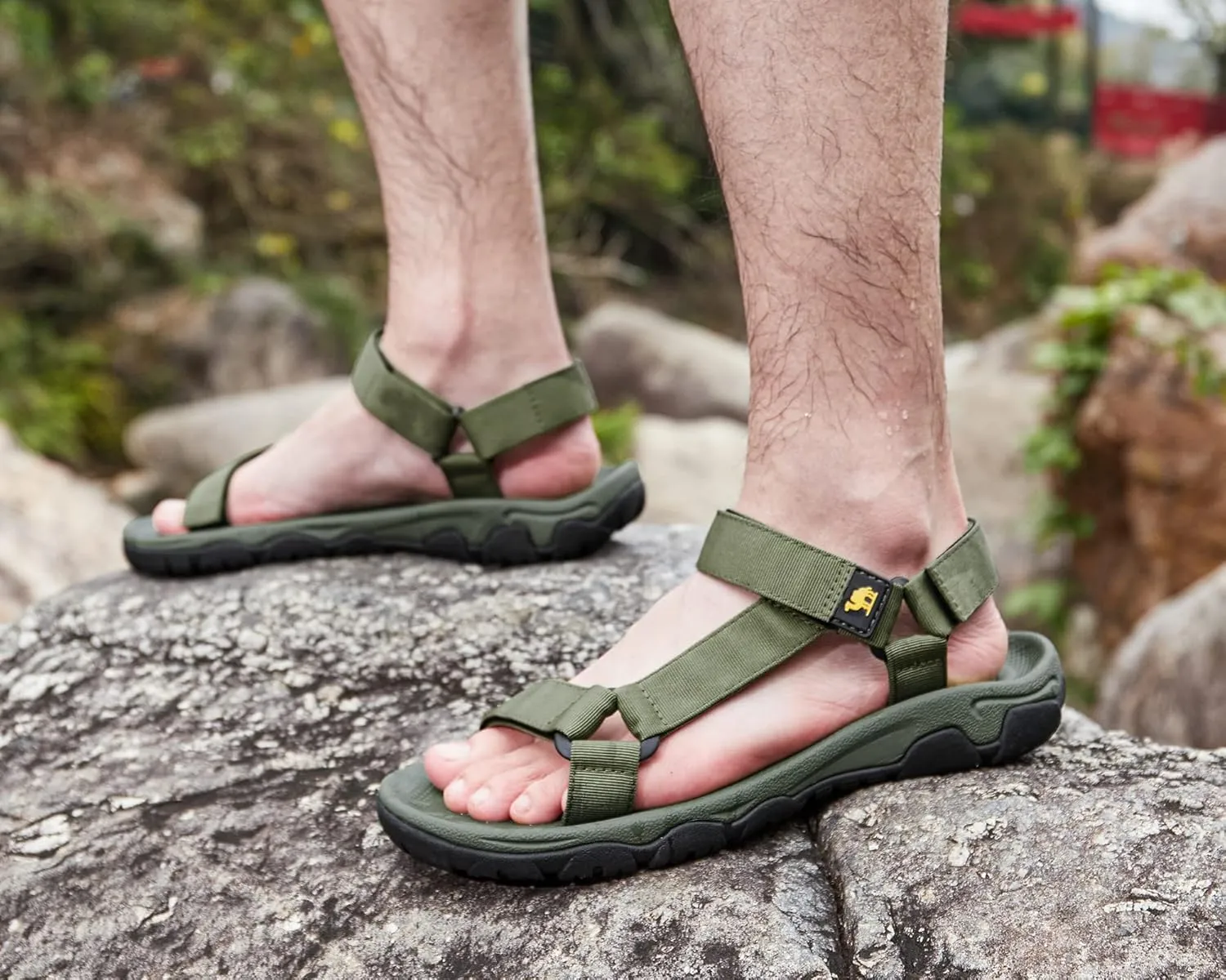 CAMELSPORTS Men's Hiking Sandals Open Toe Outdoor Beach Sandal Waterproof Sport Sandals Water Shoes for Athletic Walking