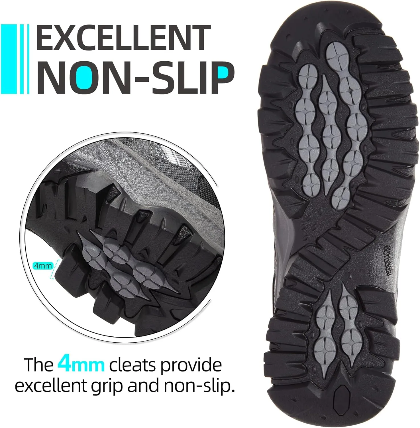 CAMELSPORTS Men’s Hiking Shoes Low Top Walking Hiking Shoes for Men Outdoor Ankle Support Breathable Trekking Trails Shoes Hiking Sneakers Mens