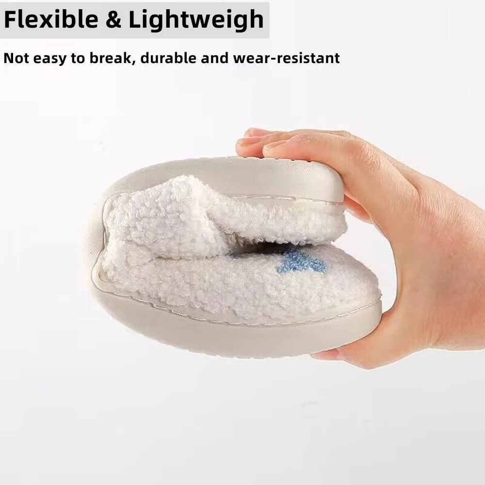 Cartoon Slippers for Womens Mens Cute Cozy Plush Warm Slip-on House Shoes for Indoor and Outdoor Meet Me at Midnight Strawberry Mushroom Evil Eyes Love Heart Slippers