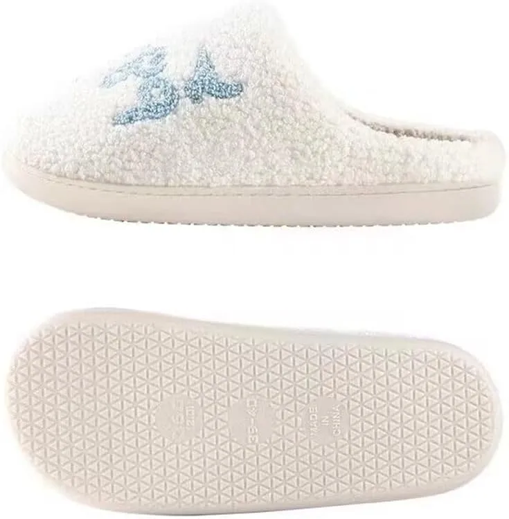 Cartoon Slippers for Womens Mens Cute Cozy Plush Warm Slip-on House Shoes for Indoor and Outdoor Meet Me at Midnight Strawberry Mushroom Evil Eyes Love Heart Slippers