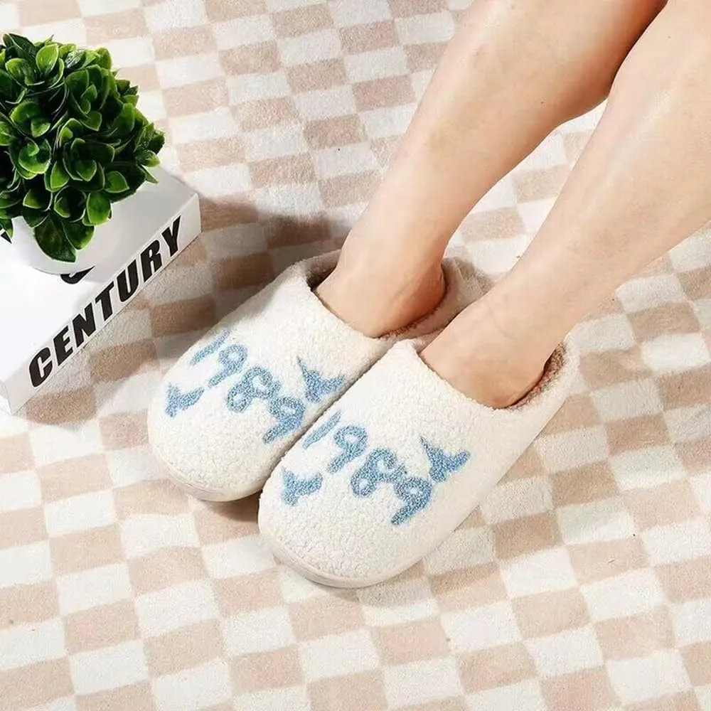 Cartoon Slippers for Womens Mens Cute Cozy Plush Warm Slip-on House Shoes for Indoor and Outdoor Meet Me at Midnight Strawberry Mushroom Evil Eyes Love Heart Slippers