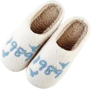 Cartoon Slippers for Womens Mens Cute Cozy Plush Warm Slip-on House Shoes for Indoor and Outdoor Meet Me at Midnight Strawberry Mushroom Evil Eyes Love Heart Slippers