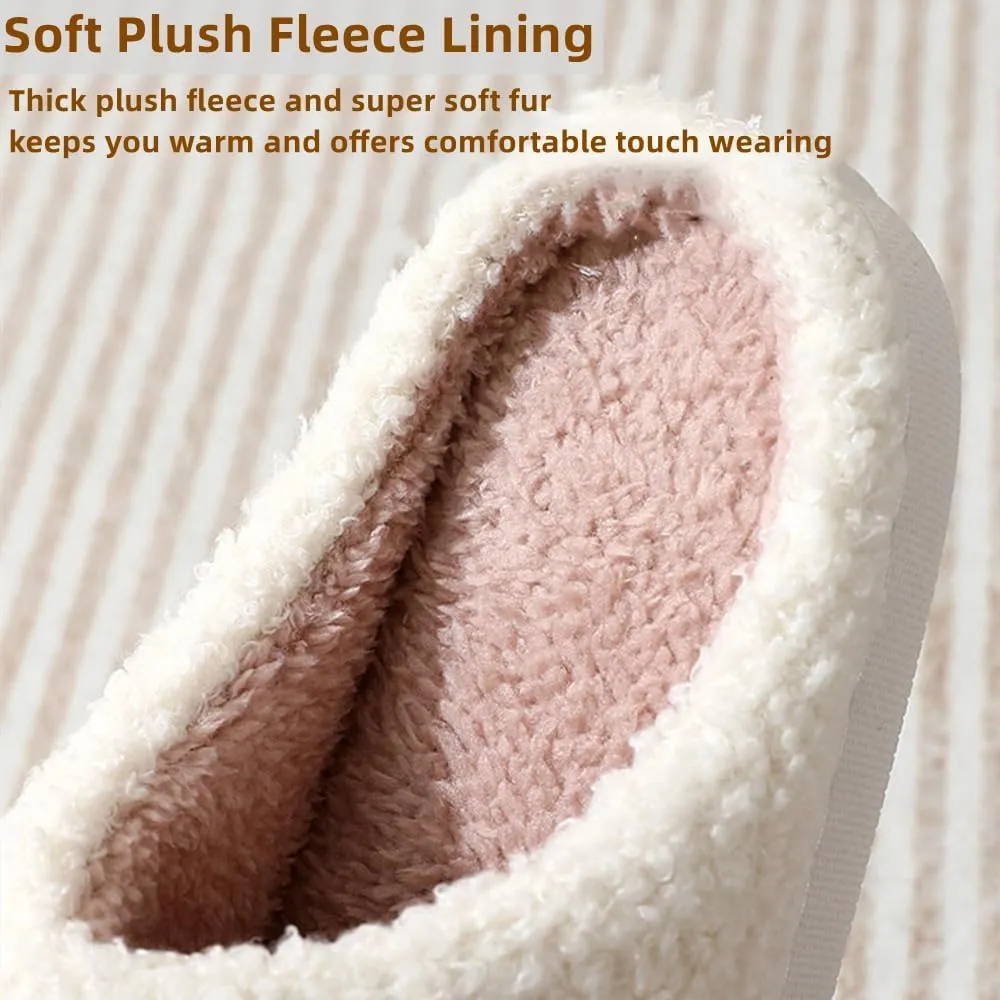Cartoon Slippers for Womens Mens Cute Cozy Plush Warm Slip-on House Shoes for Indoor and Outdoor Meet Me at Midnight Strawberry Mushroom Evil Eyes Love Heart Slippers