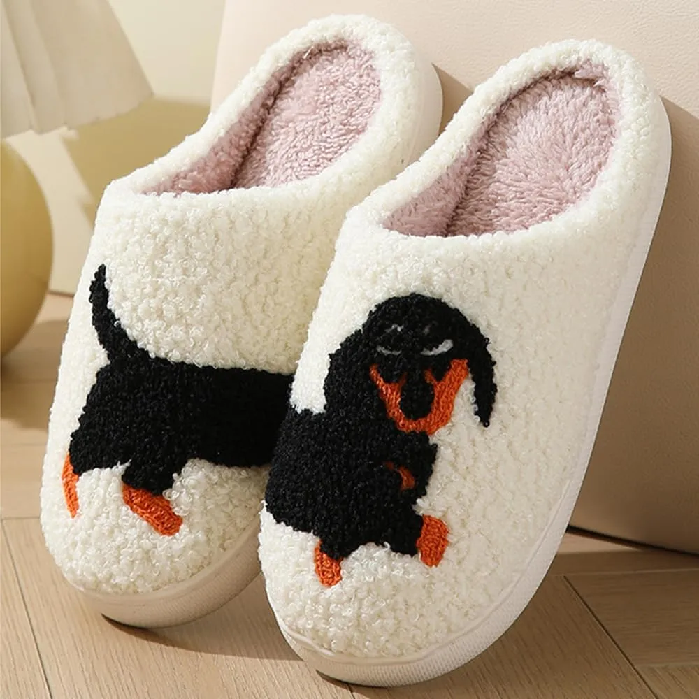 Cartoon Slippers for Womens Mens Cute Cozy Plush Warm Slip-on House Shoes for Indoor and Outdoor Meet Me at Midnight Strawberry Mushroom Evil Eyes Love Heart Slippers
